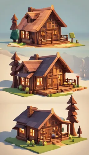 wooden houses,log cabin,log home,development concept,wooden mockup,wooden construction,wooden house,collected game assets,chalets,floating huts,floating islands,mountain huts,huts,3d render,house roofs,cottages,houses,houses clipart,wooden hut,small cabin,Unique,3D,Low Poly