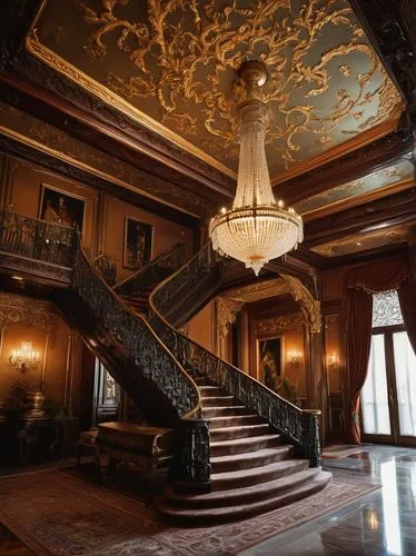 entrance hall,foyer,staircase,royal interior,ornate room,outside staircase,harlaxton,highclere castle,hallway,upstairs,bramshill,blickling,staircases,entranceway,driehaus,anteroom,ingestre,ornate,chateauesque,enfilade,Conceptual Art,Daily,Daily 10