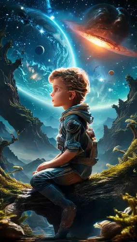 meteor,centauri,space art,fantasy picture,children's background,andromeda,Photography,General,Fantasy