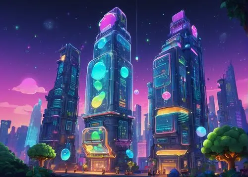 cybertown,fantasy city,cybercity,colorful city,wildstar,futuristic landscape,microdistrict,cyberia,aurora village,megapolis,metropolis,cityscape,skyscraper town,organica,cyberworld,ancient city,city at night,citycell,cityzen,dreamsville,Unique,Pixel,Pixel 02