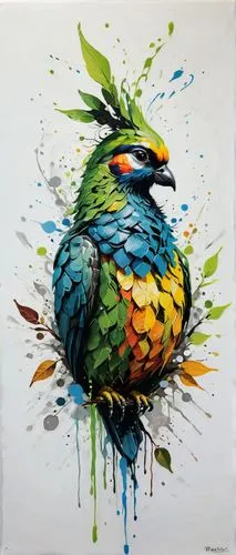 bird painting,colorful birds,tropical bird,tropical birds,perico,peacock,avian,ornamental bird,decoration bird,color feathers,feathers bird,kookaburra,tucan,nature bird,ornithology,tropical bird climber,rosella,spring bird,birdlife,painting technique,Conceptual Art,Graffiti Art,Graffiti Art 02