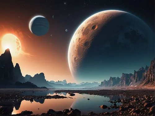 alien planet,alien world,exoplanet,exoplanets,gliese,fantasy picture,Photography,General,Realistic