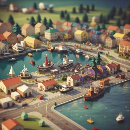 henryville,township,tilt shift,bordertown,popeye village,toytown