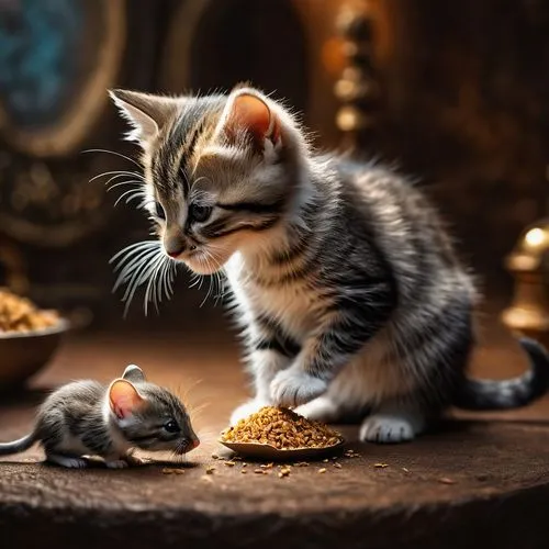 cat and mouse,alberty,tea party cat,cat sparrow,tabby kitten,tom and jerry,Photography,General,Fantasy