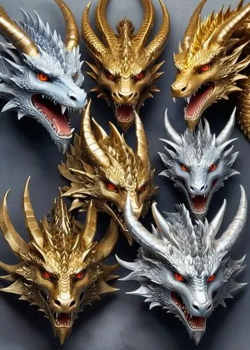 golden dragon,garuda,dragons,dragon design,nine-tailed,horns,liger,goki,wyrm,dragon li,japanese icons,dragon,mod ornaments,halloween masks,kitsune,the seven deadly sins,golden mask,crown icons,draconic,chinese dragon,Illustration,Japanese style,Japanese Style 04