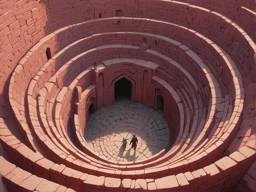 brick-kiln,lalibela,india,qutub minar,qutb minar,rajasthan,agra,three centered arch,hawa mahal,pink city,jaipur,round arch,qutubminar,bagan,ashoka chakra,semi circle arch,terracotta,red earth,wall tunnel,jahili fort,Art,Artistic Painting,Artistic Painting 48