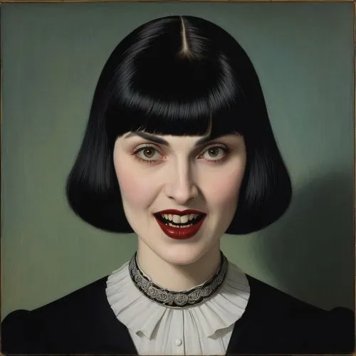 dita,kisling,gothic portrait,vampire woman,vampira,dolcenera,Art,Artistic Painting,Artistic Painting 02