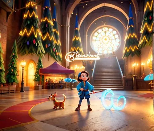 gnome ice skating,elves flight,agrabah,christmas trailer,skylander giants,garrison,Anime,Anime,Cartoon