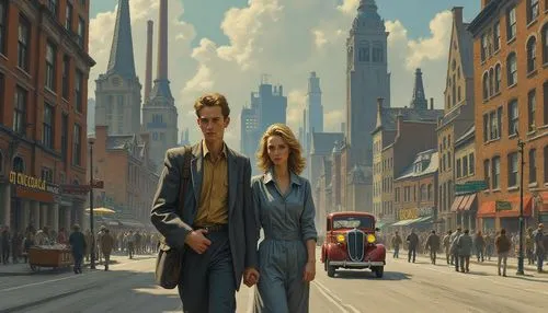 freewheelin,freewheelers,manhattan,struzan,mcquarrie,sci fiction illustration,Art,Artistic Painting,Artistic Painting 03