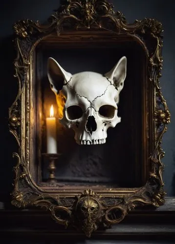 skull sculpture,skull statue,skull bones,vanitas,skull with crown,animal skull,human skull,memento mori,skull mask,mirror frame,halloween frame,decorative frame,skull,vintage skeleton,art nouveau frame,skulls,framed,skull allover,cattle skull,fetus skull,Conceptual Art,Fantasy,Fantasy 03