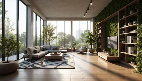 sunroom,interior modern design,modern living room,3d rendering,living room,livingroom,penthouses,modern room,render,atriums,modern decor,loft,daylighting,garden design sydney,houseplants,landscape design sydney,house plants,indoor,home interior,houseplant