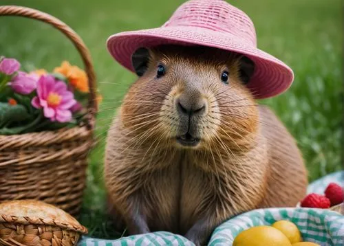 cavy,capybara,guinea pig,capybaras,guineapig,ostern,vole,hamsterley,happy easter hunt,coypu,easter basket,cavia,agouti,animals play dress-up,gerbil,picnic basket,musical rodent,nutria,easter theme,beaver,Photography,Documentary Photography,Documentary Photography 04