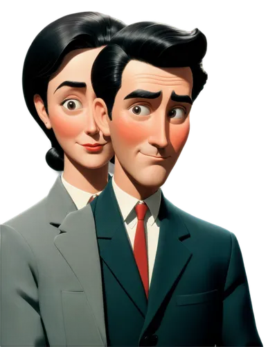 ventriloquism,vintage man and woman,storycorps,two people,retro cartoon people,ventriloquists,renderman,ventriloquist,man and wife,man and woman,spy visual,spy camera,pareja,casados,likenesses,3d man,derivable,3d model,gentleman icons,cgi,Illustration,Black and White,Black and White 22