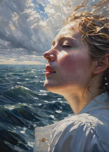 the wind from the sea,girl on the boat,at sea,sea breeze,oil painting,little girl in wind,girl on the river,the sea maid,oil painting on canvas,adrift,man at the sea,sun and sea,sea landscape,mystical portrait of a girl,sea storm,seascapes,wind wave,seafarer,open sea,immersed,Conceptual Art,Oil color,Oil Color 05