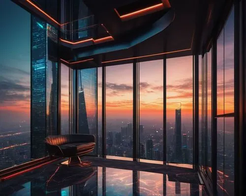 sky apartment,skyloft,skydeck,skyscraper,sky city tower view,skycraper,the observation deck,observation deck,above the city,skyscapers,skyscraping,futuristic landscape,the skyscraper,high rise,glass wall,windows wallpaper,skyscrapers,dubay,glass window,skyview,Illustration,Realistic Fantasy,Realistic Fantasy 28