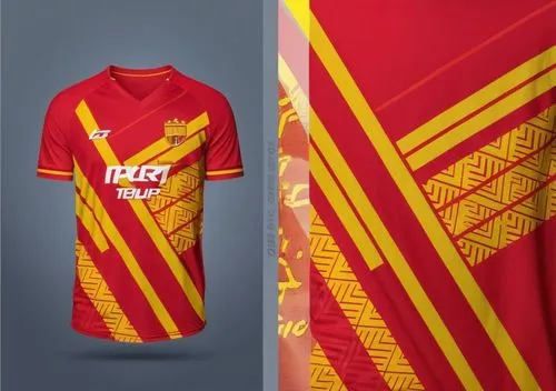 t shirt jersey team mockup red and yellow color nice design,two different jersey designs, each with a lion on it,jagiellonia,girabola,nordsjaelland,herediano,syrianska,monarcas,Photography,General,Rea