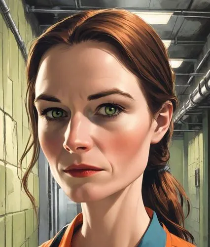 sci fiction illustration,katniss,female doctor,the girl at the station,clementine,head woman,the girl's face,telephone operator,spy,girl in the kitchen,piper,female worker,sarah walker,librarian,woman face,clove,vesper,cg artwork,prisoner,symetra,Digital Art,Comic