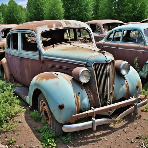 rusty cars,car cemetery,salvage yard,old cars,scrapped car,old abandoned car,junk yard,scrapyard,abandoned car,scrap car,car recycling,old car,junkyard,rusting,old vehicle,automobile repair shop,auto repair,oldtimer car,studebaker lark,vintage cars,Photography,General,Realistic