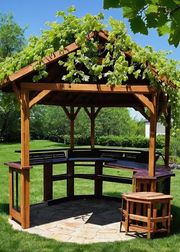 Backyard Bar Plans | Free Gazebo Plans - How to Build a GAzebo: Free  pavilion plans - Best Conditions For Growing Grapes Backyard Pinterest Outdoor,pergola,outdoor table,grape vine,wine-growing area,