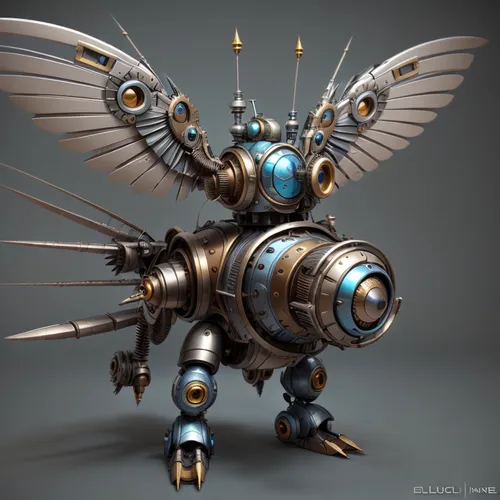 drone bee,steampunk gears,steampunk,artificial fly,winged insect,clockmaker,flying machine,minibot,mechanical,bombyx mori,dragon-fly,mechanical fan,blue wooden bee,bumblebee fly,biomechanical,drone ph