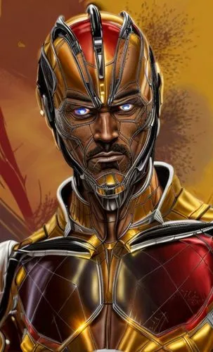 iron mask hero,iron man,ironman,iron-man,cyborg,symetra,iron,c-3po,nova,thundercat,cg artwork,power icon,gold paint stroke,african man,botargo,golden mask,tony stark,thanos infinity war,alien warrior,captain marvel