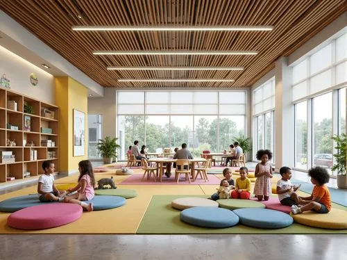 children's interior,libraries,school design,reading room,bookbuilding,oclc,library,bibliotheque,interlibrary,shenzhen vocational college,bibliotheek,children's room,public library,bookshelves,university library,montessori,kidspace,periplus,prekindergarten,book wall