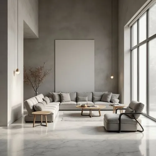 minotti,modern minimalist lounge,cassina,travertine,natuzzi,donghia,anastassiades,modern decor,exposed concrete,contemporary decor,mahdavi,living room,concrete ceiling,neutral color,danish furniture,ceramiche,soft furniture,modern living room,livingroom,berkus,Photography,General,Realistic