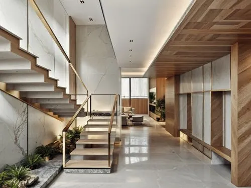 wooden stairs,hallway space,wooden stair railing,outside staircase,interior modern design,penthouses,staircases,staircase,associati,stairwell,stairs,paneling,lofts,hallway,loft,contemporary decor,stair,stairwells,stairways,bohlin