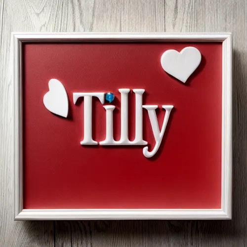 Tilly name inside a heart shape,valentine frame clip art,lily order,wooden signboard,lilly,tilling,wooden sign,triby,triplet lily,natal lily,tilia,enamel sign,wooden letters,telly,tin sign,nursery dec