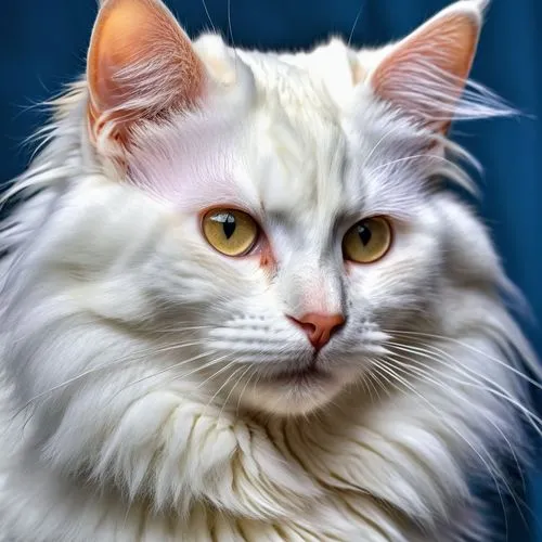 turkish angora,turkish van,american curl,british longhair cat,norwegian forest cat,domestic long-haired cat,siberian cat,cats angora,white cat,maincoon,kurilian bobtail,cat portrait,american bobtail,angora,napoleon cat,breed cat,cat with blue eyes,blue eyes cat,cat vector,british longhair,Photography,General,Realistic