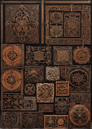 patterned wood decoration,terracotta tiles,ornamental wood,wall panel,carved wood,wood block,carved wall,bronze wall,wood blocks,antique background,dark cabinetry,seamless texture,armoire,wooden wall,cabinet,the court sandalwood carved,embossed rosewood,woodtype,wood carving,chest of drawers,Illustration,American Style,American Style 06