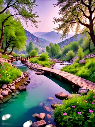 landscape background,river landscape,beautiful landscape,nature background,nature landscape,mountain spring,green landscape,landscape nature,background view nature,nature wallpaper,fantasy landscape,landscapes beautiful,natural scenery,japan landscape,the natural scenery,mountain landscape,brook landscape,purple landscape,mountain river,world digital painting,Illustration,Realistic Fantasy,Realistic Fantasy 43