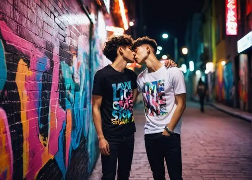 gay love,gay couple,glbt,gay pride,photo session at night,gay men,colorful background,lgbtq,couple goal,rainbow background,gay,neon ghosts,young couple,homosexuality,rainbow tags,vintage boy and girl,cheek kissing,couple in love,making out,kissing,Photography,Fashion Photography,Fashion Photography 24