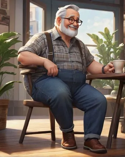 grandpa,new concept arms chair,steam release,cg artwork,grandfather,retirement,elderly man,dad grass,grandparents,ivan-tea,peter,pubg mascot,grandparent,old couple,man with a computer,carpenter jeans,pine needs,happy father's day,dad,community connection,Unique,Design,Character Design