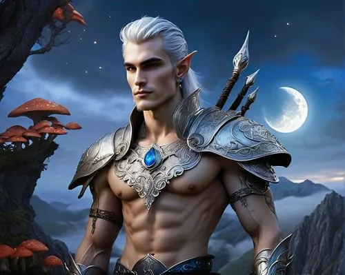 male elf,male character,dark elf,cullen skink,dane axe,fantasy art,elven,fantasy picture,witcher,heroic fantasy,daemon,fantasy portrait,triton,dragon li,kos,fantasy warrior,northrend,herfstanemoon,nördlinger ries,sea god,Illustration,Children,Children 01