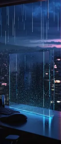 blue rain,rain bar,rainstorm,rain on window,blur office background,blue room,windows,rainy,cityscape,glass wall,heavy rain,rain,atmosphere,rains,aqua studio,windowsill,the server room,drop of rain,rain field,cube background,Conceptual Art,Daily,Daily 14