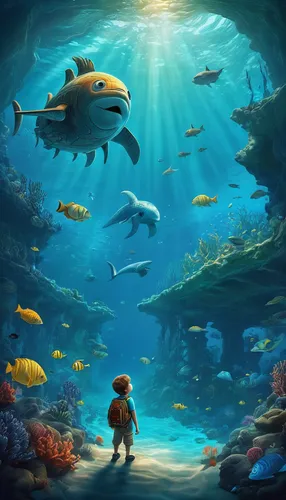 underwater background,under the sea,underwater playground,underwater world,underwater landscape,under sea,undersea,ocean underwater,aquarium,aquatic life,underwater fish,sea life underwater,cartoon video game background,exploration of the sea,underwater oasis,sea cave,sea-life,ocean floor,under the water,aquatic,Illustration,Abstract Fantasy,Abstract Fantasy 01