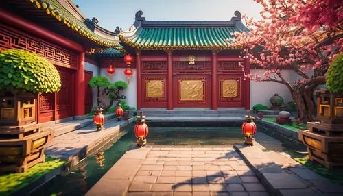 asian architecture,hutong,qibao,dojo,suzhou,teahouses,qingcheng,shuozhou,buddhist temple,chaozhou,wudang,gulou,hall of supreme harmony,hanok,teahouse,confucian,pingyao,soochow,fengshui,yinzhen,Unique,Pixel,Pixel 03