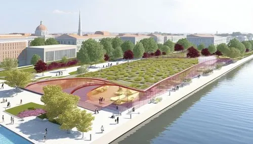 renderings,europan,mvrdv,gridneva,malopolska breakthrough vistula,the east bank from the west bank,esplanades,mipim,zadar,champalimaud,unbuilt,evagora,smart city,bjarke,autostadt wolfsburg,victoriei,arkitekter,urban design,danube bank,artificial islands,Photography,General,Realistic