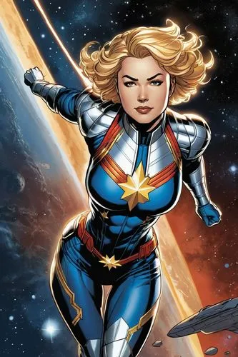 captain marvel,dazzler,supergirl,lilandra,cassaday,cosmogirl,Illustration,American Style,American Style 13