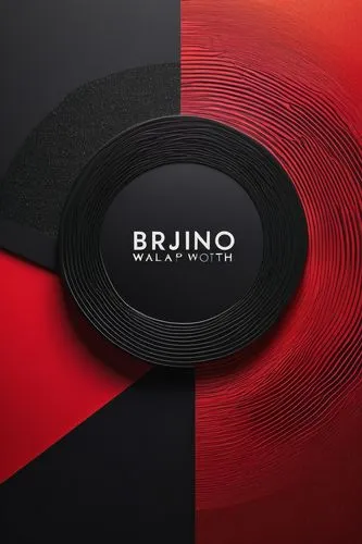 Logo, red, black, modern, geometric, 3D, metallic, glossy, intricate details, minimalist, centered composition, bright red, matte black, bold font, circular shape, corporate identity, abstract backgro