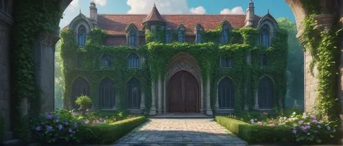 violet evergarden,alfheim,hall of the fallen,cathedral,the threshold of the house,dandelion hall,sanctuary,portal,schierstein,maplecroft,marycrest,castlevania,gothic church,symphonia,geass,castle of the corvin,sylvania,threshhold,witch's house,lyonshall,Conceptual Art,Fantasy,Fantasy 32