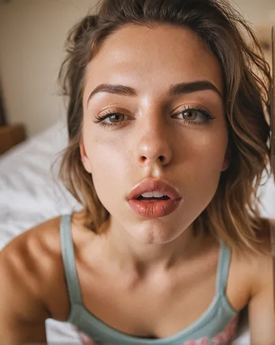 lip,girl in bed,lips,tongue,covered mouth,muah,woman on bed,nostril,mascara,covering mouth,woman face,facial,bed,woman laying down,georgia,beautiful face,sexy woman,woman portrait,girl with cereal bowl,mouth,Photography,General,Cinematic