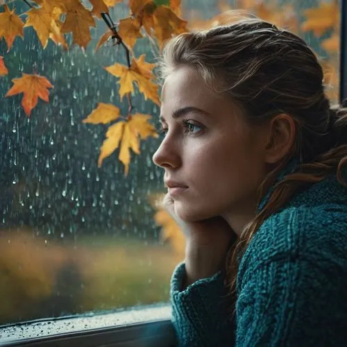 autumn mood,in the autumn,depressed woman,in the fall,just autumn,the autumn,rainy day,autumn day,autumn,one autumn afternoon,thoughtful,contemplation,in the rain,woman thinking,autumn frame,autumn morning,autumn background,autumn season,worried girl,pensive,Photography,General,Fantasy