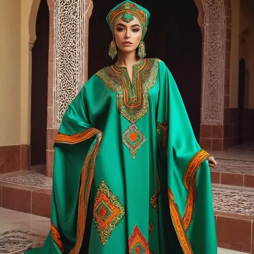 miss circassian,abaya,morocco,moroccan pattern,uzbekistan,arab,arabian,iranian,algeria,zoroastrian novruz,pure-blood arab,iranian nowruz,jordanian,omani,lily of the nile,ancient costume,pure arab blood,ethnic design,orientalism,moroccan,Illustration,Realistic Fantasy,Realistic Fantasy 07