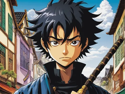 swordsman,kinomichi,anime cartoon,jin deui,sakana,nikko,anime japanese clothing,yukio,sanshin,komatsuna,asagiri,anime boy,shinobi,samurai,tsukemono,saji,takuan,ishigaki,anime 3d,kenjutsu,Illustration,Japanese style,Japanese Style 05