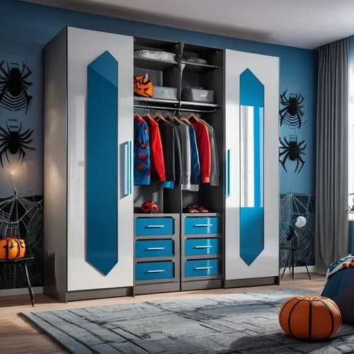 boy's room picture,kids room,walk-in closet,mudroom,closets,little man cave,closet,wardrobes,interior decoration,home interior,modern room,storage cabinet,modern decor,great room,interior design,lockers,footlockers,children's bedroom,cartoon video game background,dresser,Photography,General,Realistic