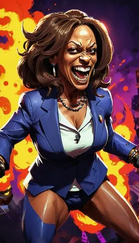 kamala,monifa,oprah,pam,ocasio,congresswoman,claudette,mayhle,winfrey,bensouda,janet,cockatrice,sharmell,taraji,cortez,evil woman,kelefa,nguema,omarosa,scary woman,Conceptual Art,Fantasy,Fantasy 26