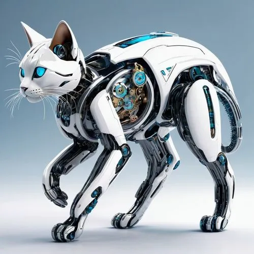 漫威風格機械貓,機械動物,gatab,cyberdog,cat vector,armored animal,quadruped,chat bot,Conceptual Art,Sci-Fi,Sci-Fi 04