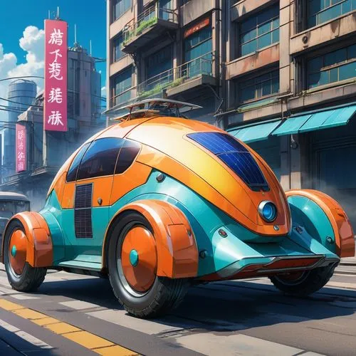 volkswagen beetlle,volkswagen beetle,the beetle,futuristic car,cartoon car,vw beetle,brum,beetle,elektrocar,automobil,3d car wallpaper,autotron,electric mobility,electric car,game car,automobile racer,electric sports car,vehicule,retro vehicle,autopia,Illustration,Japanese style,Japanese Style 03